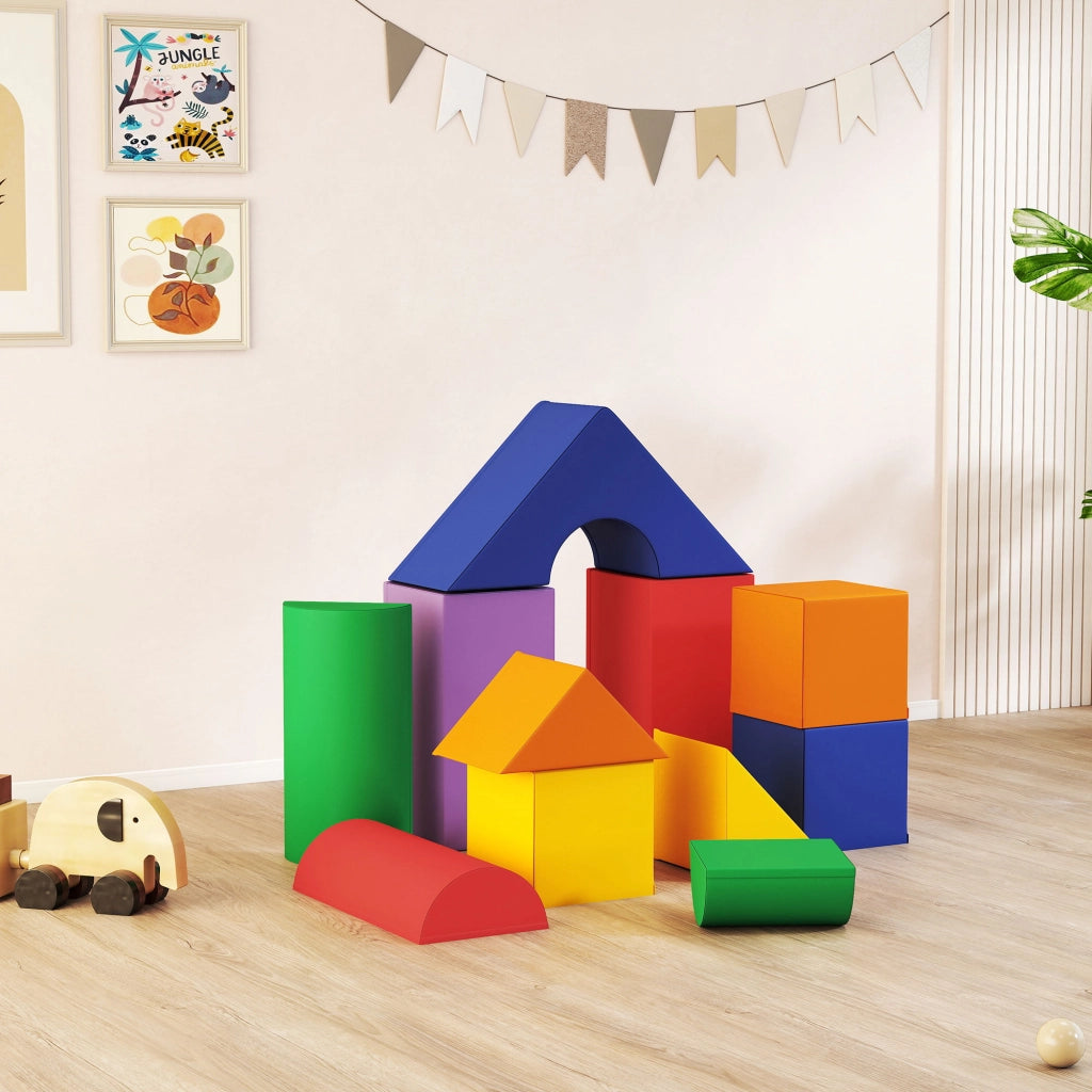 Tappeto gioco motricita' bebe' 11 pezzi ¨C zephmum ¨C multicolore