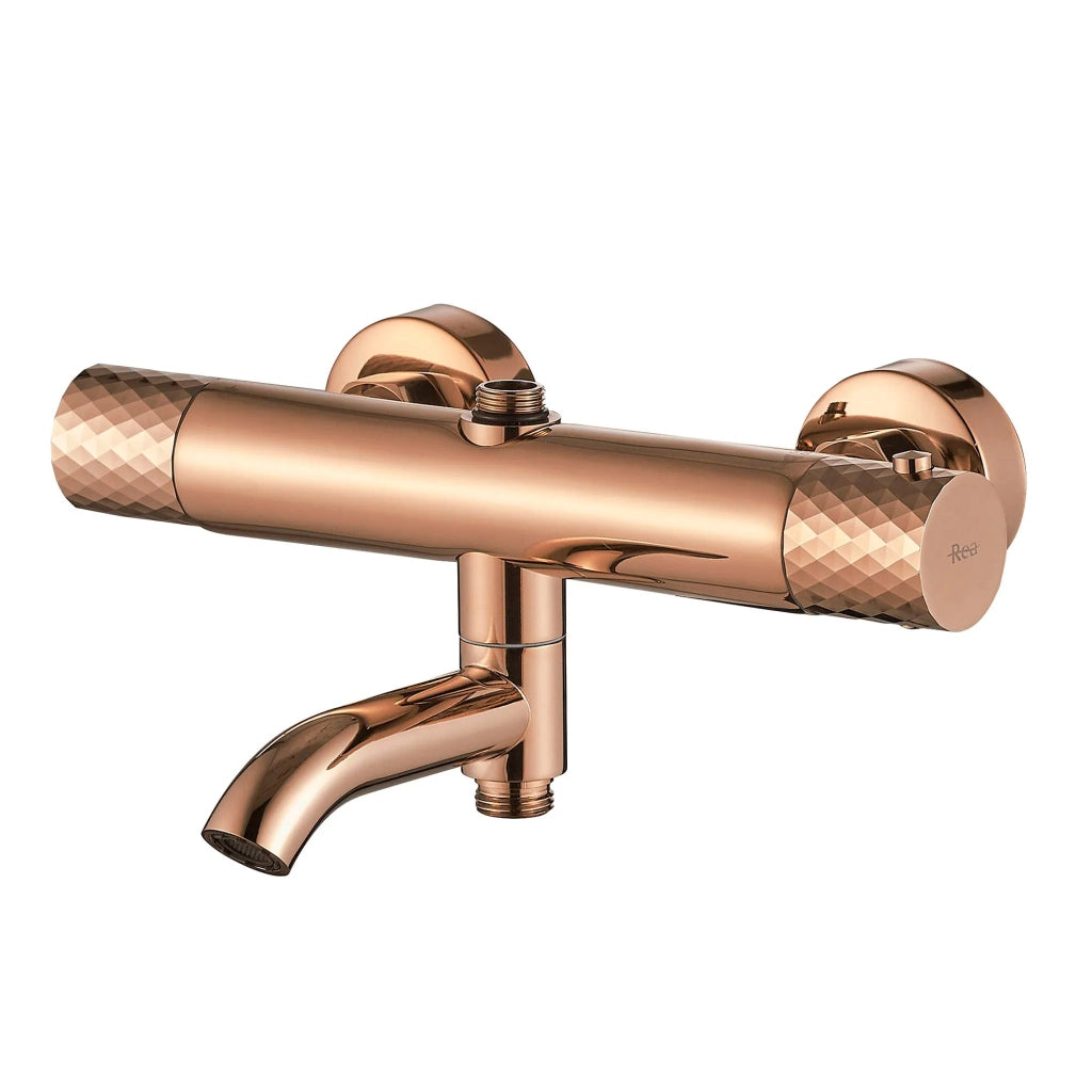 Set Doccia Da Incasso Con Termostatato Lungo Diamond Copper