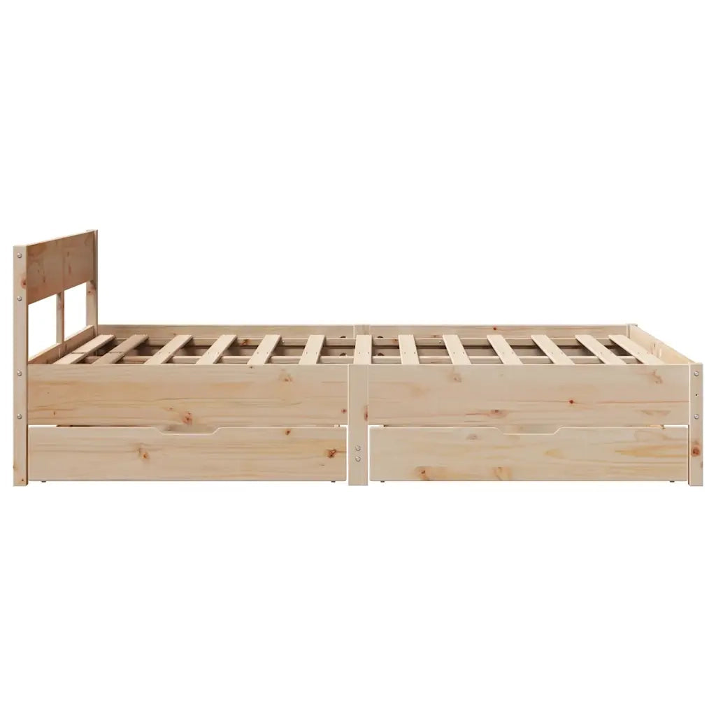Letto senza Materasso 120x190 cm in Legno Massello di Pino