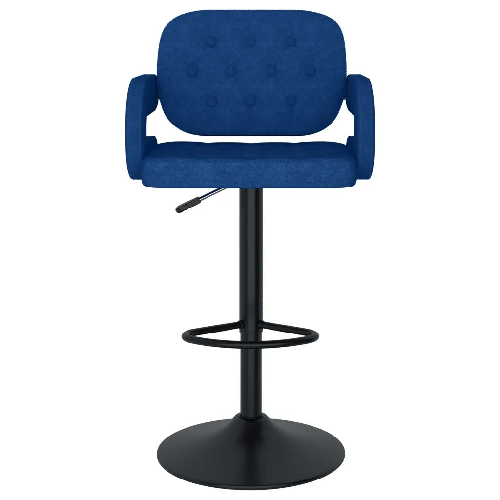 Sgabelli da Bar 2 pz Blu in Tessuto 335621