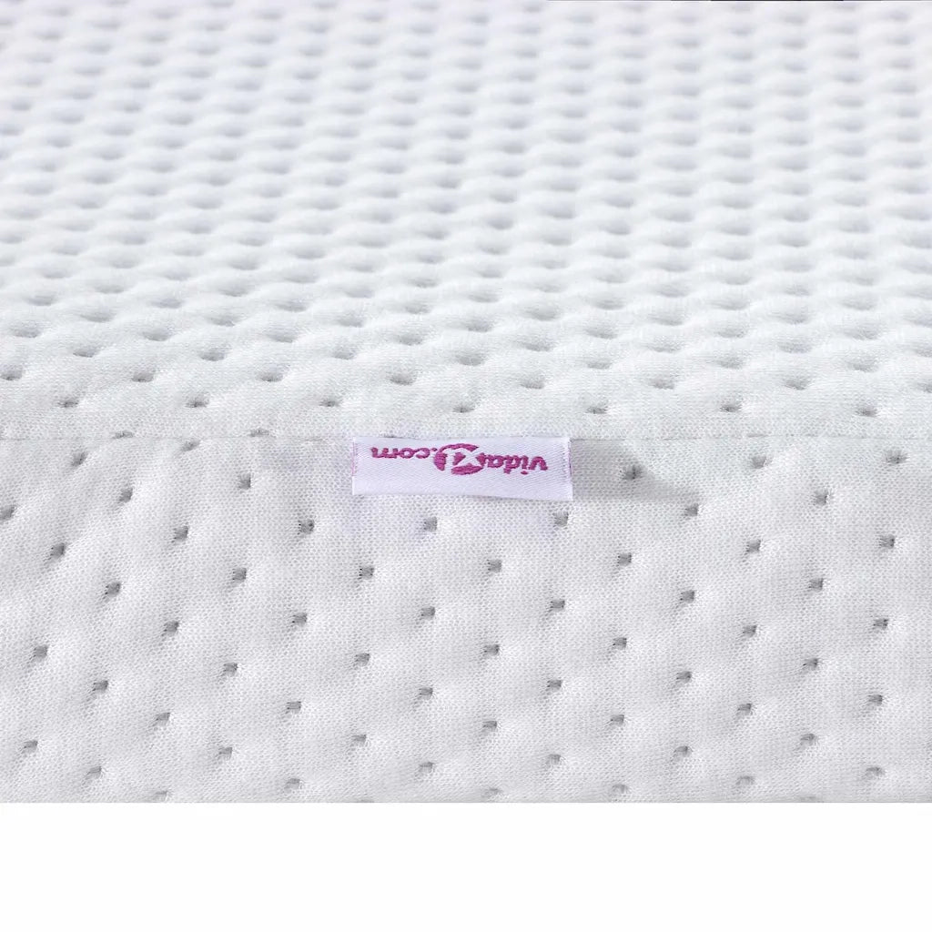 Topper per materasso-Materassino Bianco 100 x 200 cm Tessuto Jacquard 390478