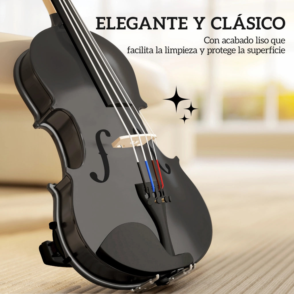 Violino 4/4 Completo in Legno con Custodia ¨C zephmum ¨C Nero