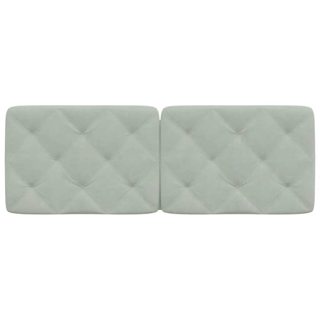 Cuscino Testiera Grigio Chiaro 140 cm in Velluto 374727