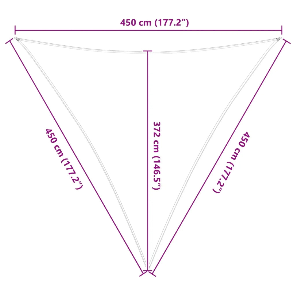 Vela da ombra solare-Telo Ombra-Vela Ombreggiante-Parasole a Vela Blu e Bianco 4,5 x 4,5 x 4,5 m
