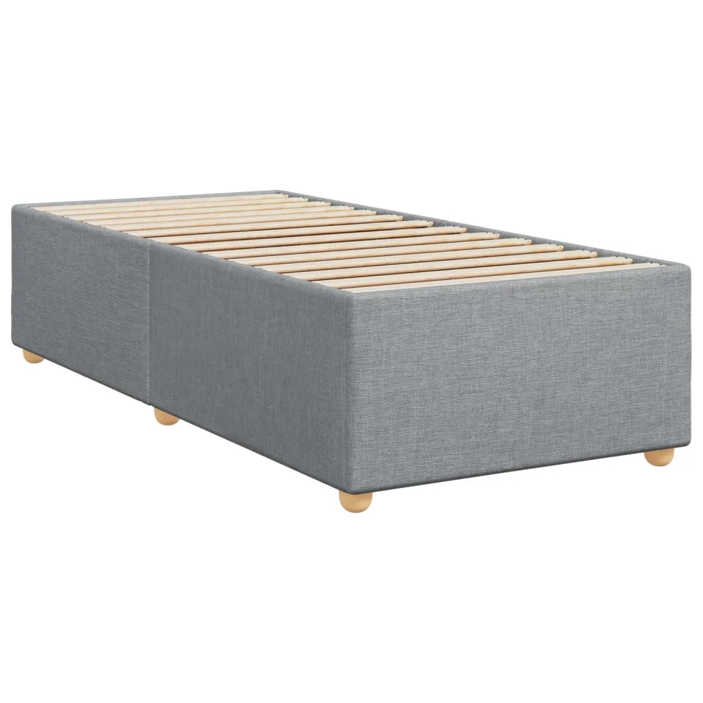 Giroletto a Molle con Materasso Grigio Chiaro 90x190 cm Tessuto 3293442