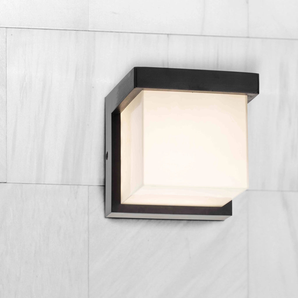 Applique esterna LED 10W 4000K nera IP54 Morgan Polux