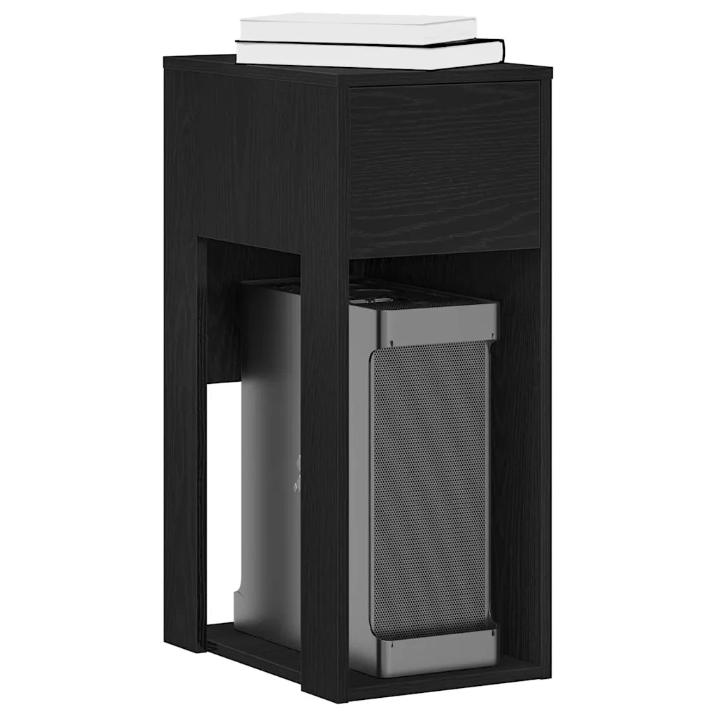 Supporto a Torre per Computer con Cassetto Nero 30x44x74 cm 858732