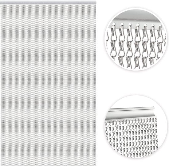 Schermo Antinsettico per Porta a Catena in Alluminio