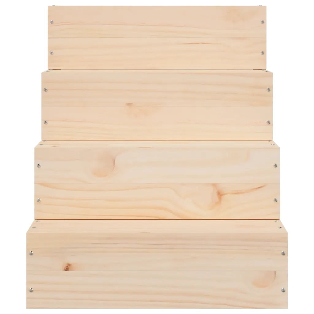 Scala per Animali 40x49x47 cm in Legno Massello di Pino 822466