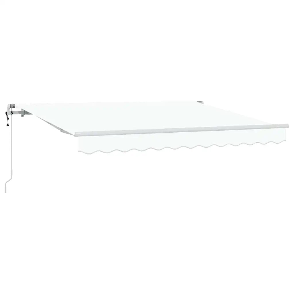 Tenda Retrattile Bianco 350 x 200 cm Tessuto 3329725
