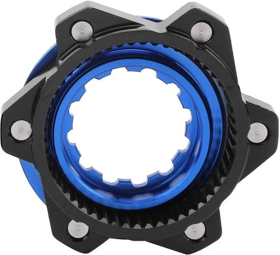Adattatore Center Lock per Bicicletta da Montagna - Convertitore di Alta Qualità - Nero e Blu - Idoneo per Biciclette da Montagna - Migliaia di Chilometri di Utilizzo
