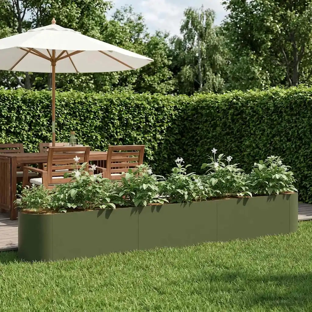 Letto rialzato da giardino Verde Oliva 280 x 40 x 40 cm 8011701
