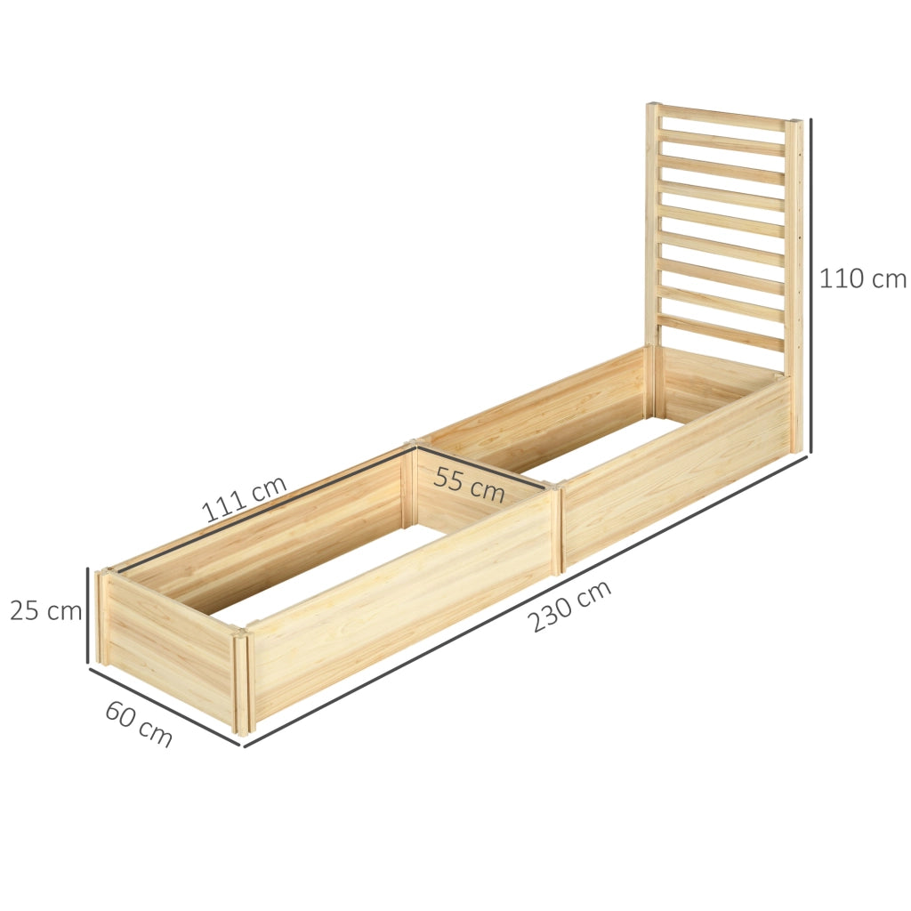 Fioriera con traliccio ¨C Xylo ¨C Legno effetto naturale 230x60x110 cm