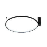 Plafoniera LED 35W CCT Ø60cm nera Ring Light Prestige