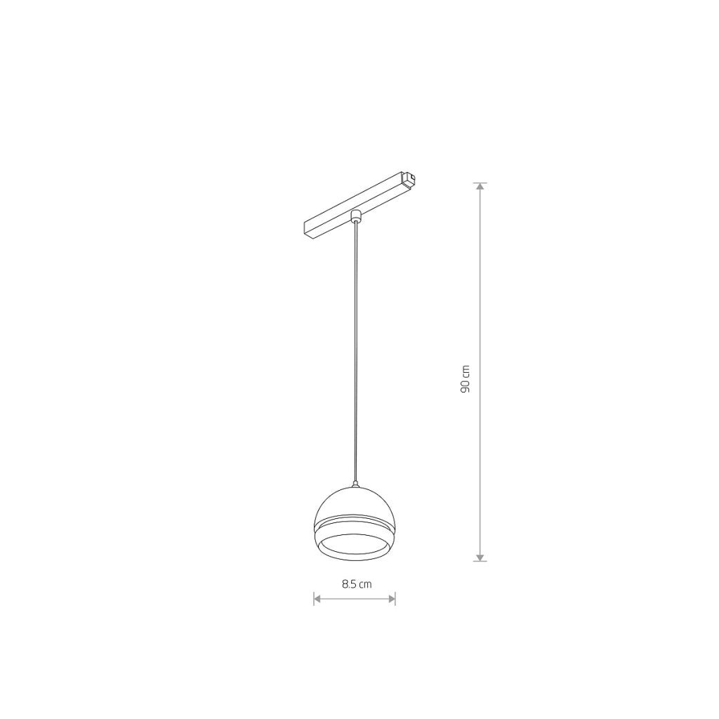 Sospensione magnetica Nowodvorski LVM Kula nera LED 8W