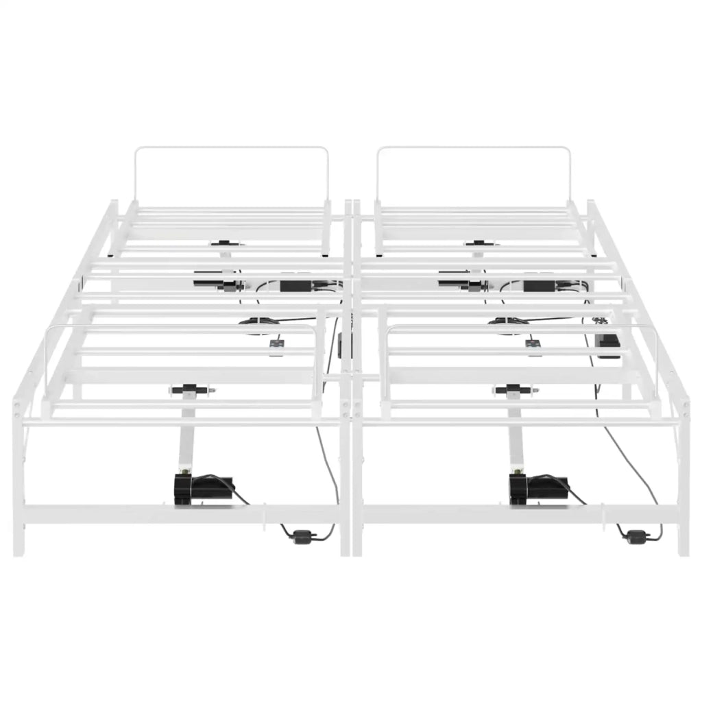 Telaio Letto Elettrico Regolabile Bianco 150 x 200 cm Acciaio 3438633
