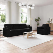 Set di divani 2 pcs Nero Velluto 3407631