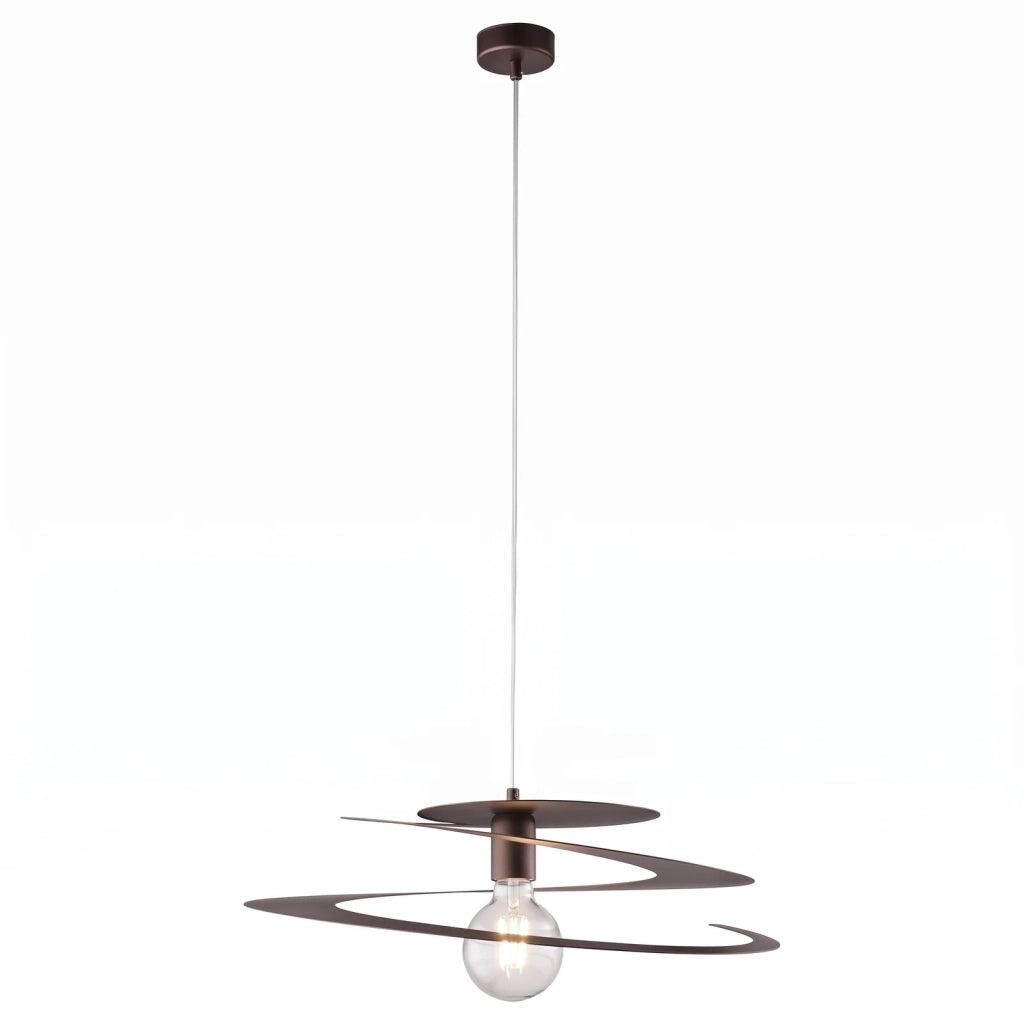 Sospensione Spring 1 Luce Marrone Altezza Regolabile Luceart Design