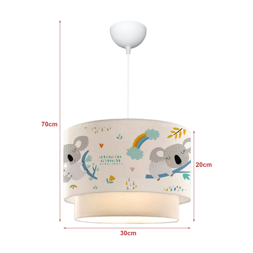 Lampadario/luce a sospensione per bambini E27 70 cm motivo koala 03_0007546