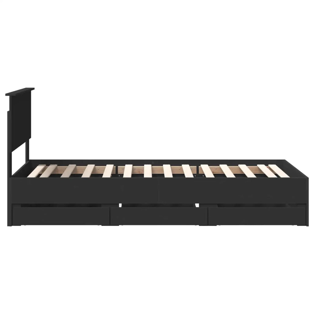 Struttura del letto Nero 90 x 190 cm Legno Ingegnerizzato 3410750