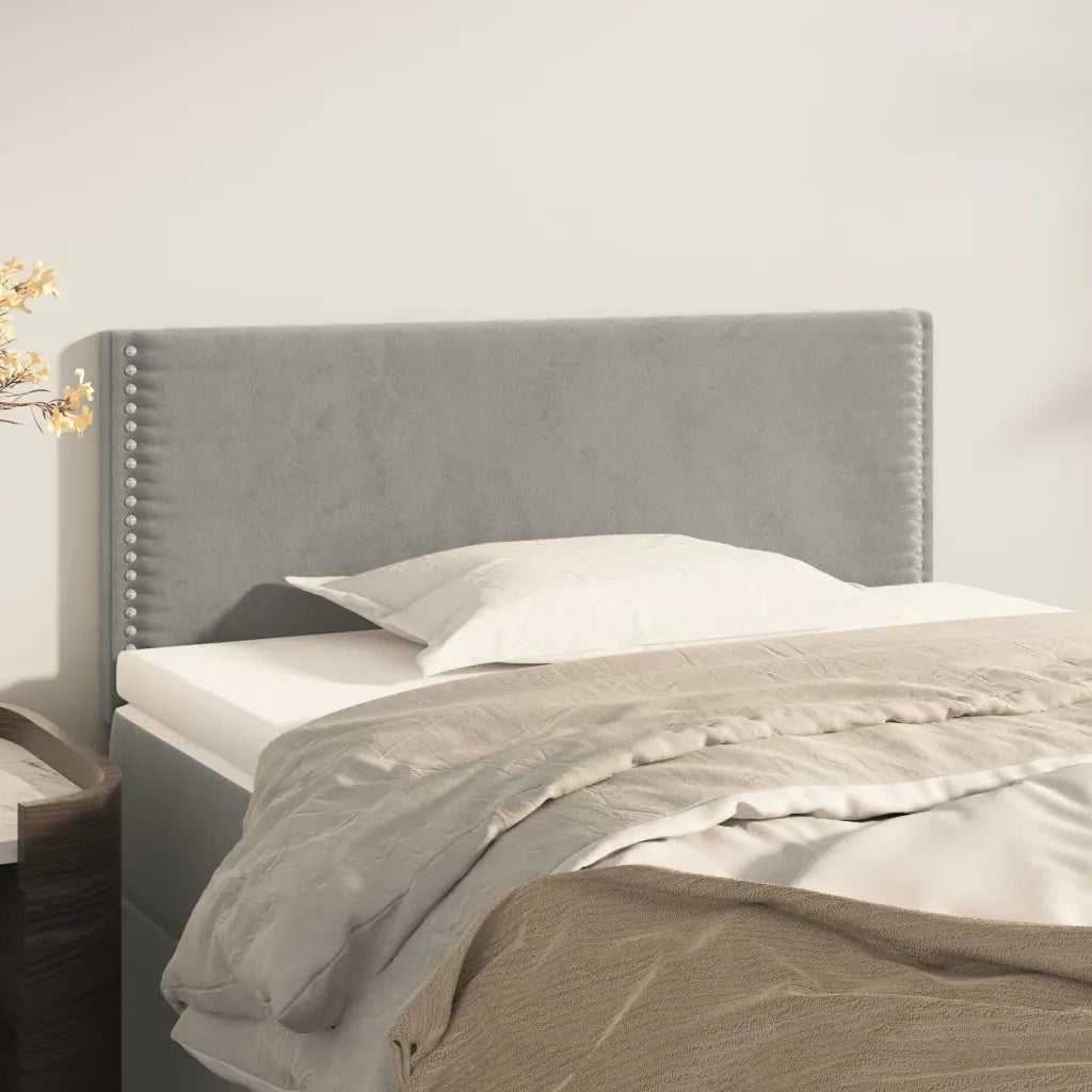 Testiera | Testata Grigio Chiaro 80x5x78/88 cm in Velluto