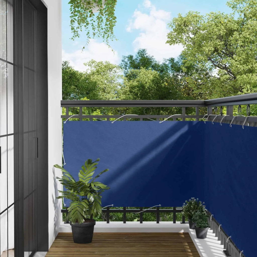 Schermo da balcone | Paravento da Balcone Blu 100 x 1000 cm Tessuto Oxford