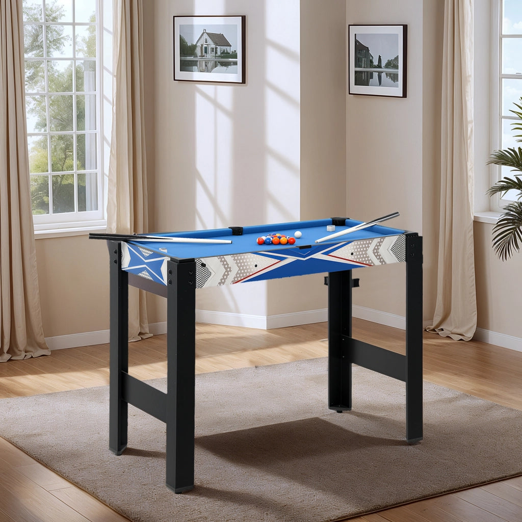 Tavolo da gioco 5 in 1 ¨C zephmum ¨C Blu, MDF, Plastica