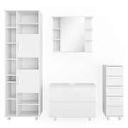 Vicco Set mobili bagno Bianco 4 parti