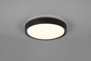 CLARIMO H2O PLAFONIERA LED 18W 1850lm, 3000K BORDO NERO OPACO IP44 D.33CM DA BAGNO