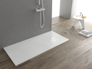 Piatto doccia ultra slim, in smc effetto pietra bianco h 2,6cm Sicena Plaget Bianco,70x160 cm