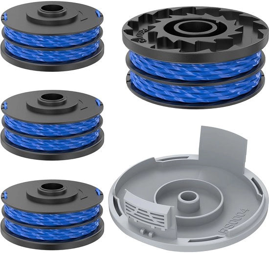 Adatto per spazzole a filo, compatibile con RLT4027, RLT5027 e RLT6030, sostituibile con RAC123 originale. (4 viti di filo di riserva + 1 coperchio di klos)