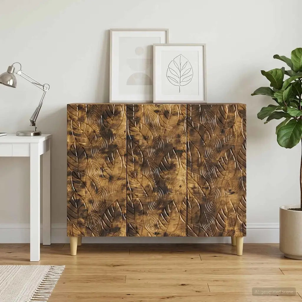 Credenza Rovere Fumo 89 x 34,5 x 80 cm Legno ingegnerizzato 895110