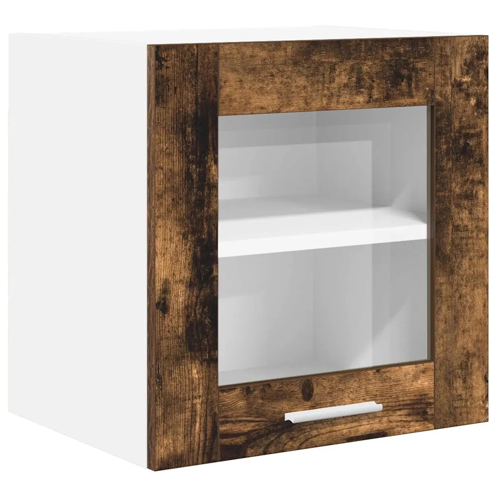 Armadio pensile | Mobile da Cucina con porta 2 pz Rovere fum¨¦ 40 x 31 x 40 cm