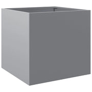 Fioriera/aiuola argentata per piante fiori e patio/giardino 49 x 47 x 46 cm acciaio zincato argento 02_0038070