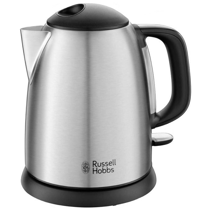 Russell Hobbs 24991-70 Adventure Bollitore Elettrico Compatto 1 L 2400 W Filtro Anticalcare Base 360° colore Nero Acciaio