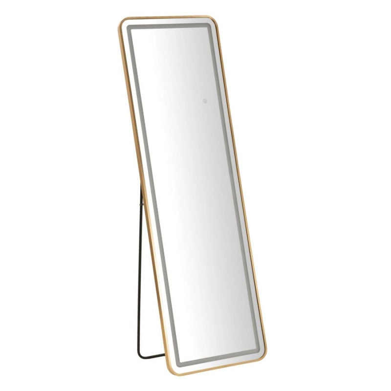 Specchio Da Terra Led Simple Rettangolare cm 50x3-38x160 (luce Con 3 Temperature Di Colore)