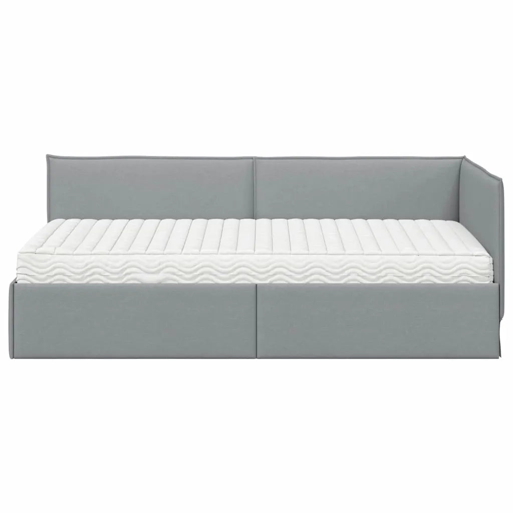 Struttura Letto Angolare con Materasso 2 pz-Giroletto con materasso Grigio chiaro 445059