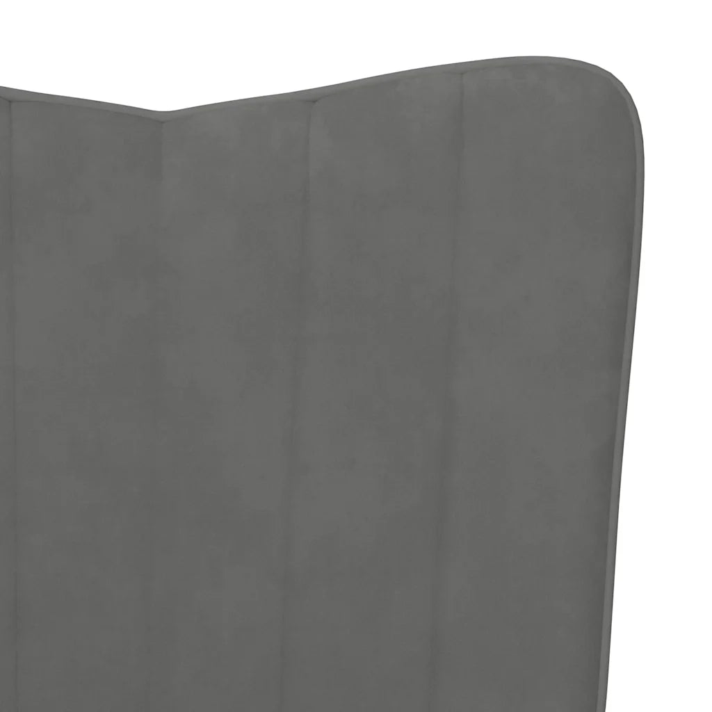 Sedia Relax Grigio Scuro in Velluto 327678