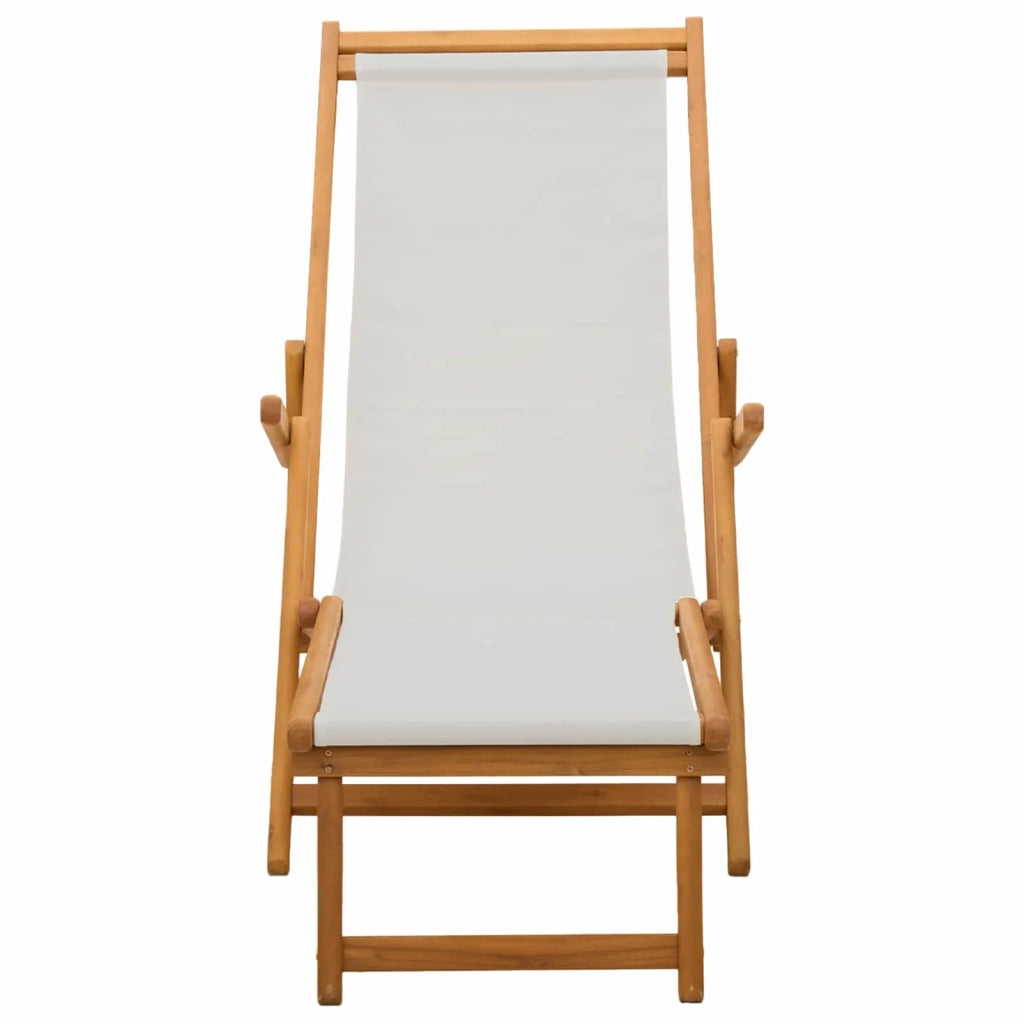Lettino prendisole pieghevole 2 pcs 3 Posizione Crema 3407822