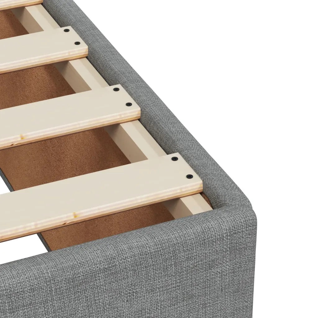Letto singolo | Letto per adulti | Giroletto senza Materasso Grigio Chiaro 100x200 cm Tessuto