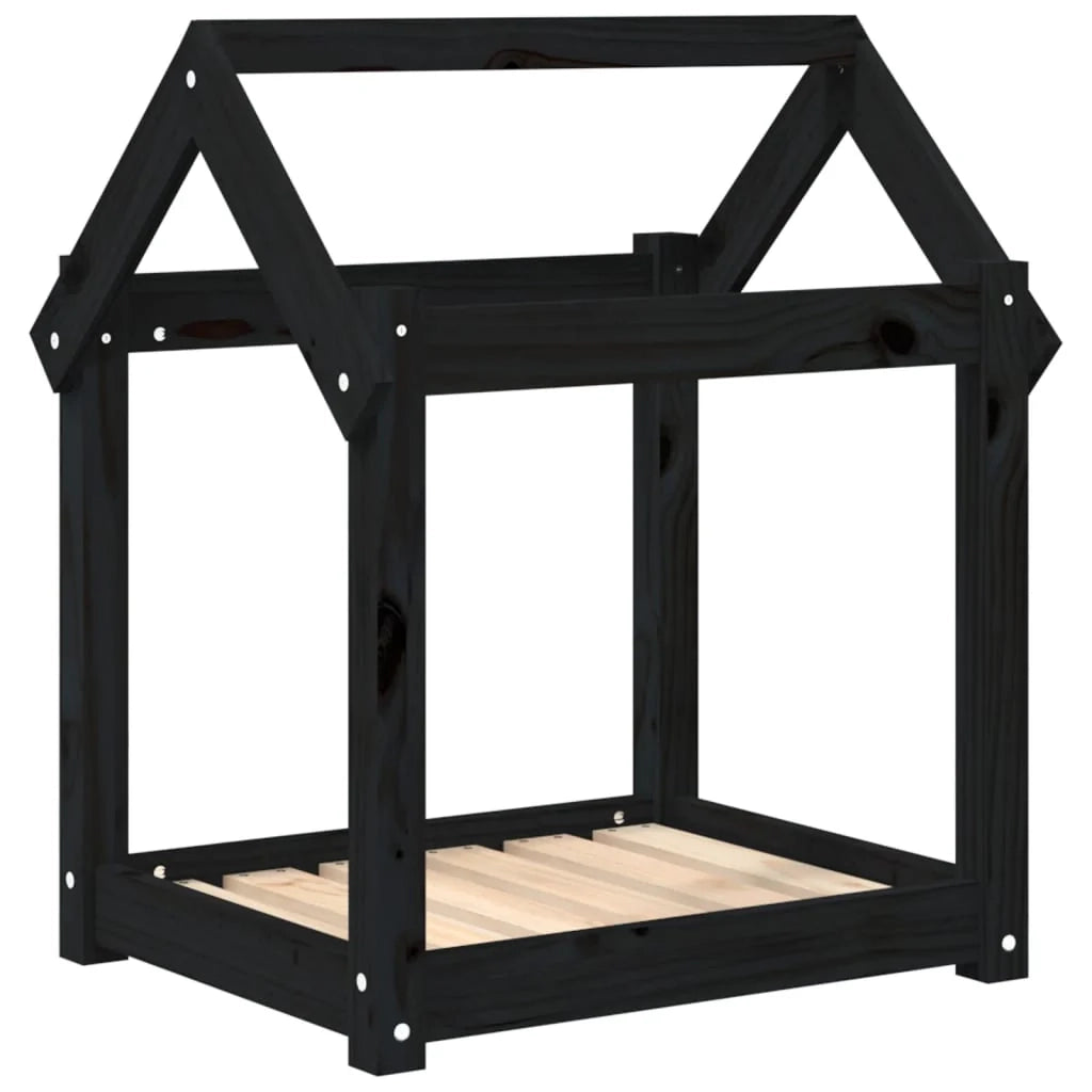 Divano letto per cani comodo 61 x 50 x 70 cm in legno massello di pino nero 02_0042738