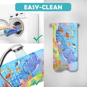 Matrice Antiscivolo per Bagni per Bambini 100 x 40 cm con Zuignappe Cartoon di Walvis BPA- Libero Schiuma-Resistente Lavabile in Macchina