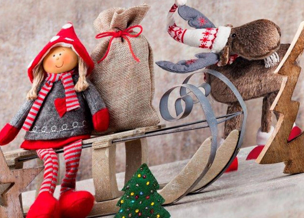 Tappeto Passatoia Cucina Antiscivolo Sottolavello Digitale Dis Natale Inverno - 50x280 - Bambolina Slitta