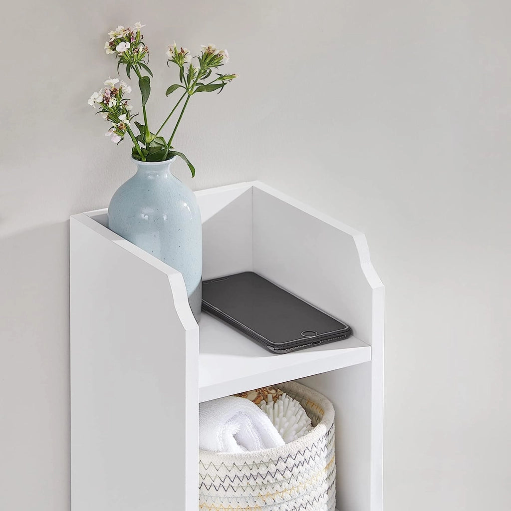 Mobiletto da bagno VALORA, bianco - Organizza asciugamani e accessori BBC310W01