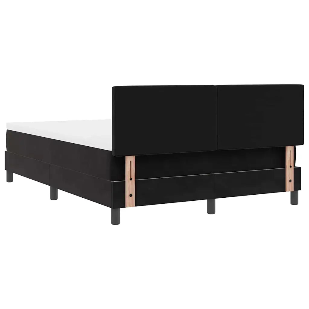 Letto a molle con materasso Nero 140 x 200 cm Velluto 3339244