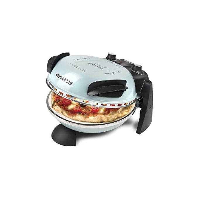 G3 Ferrari G1000613 Delizia Forno per pizza elettrico 1200 W con pietra refrattaria fino a 400 °C (35x34x20 cm) colore Cool Blue