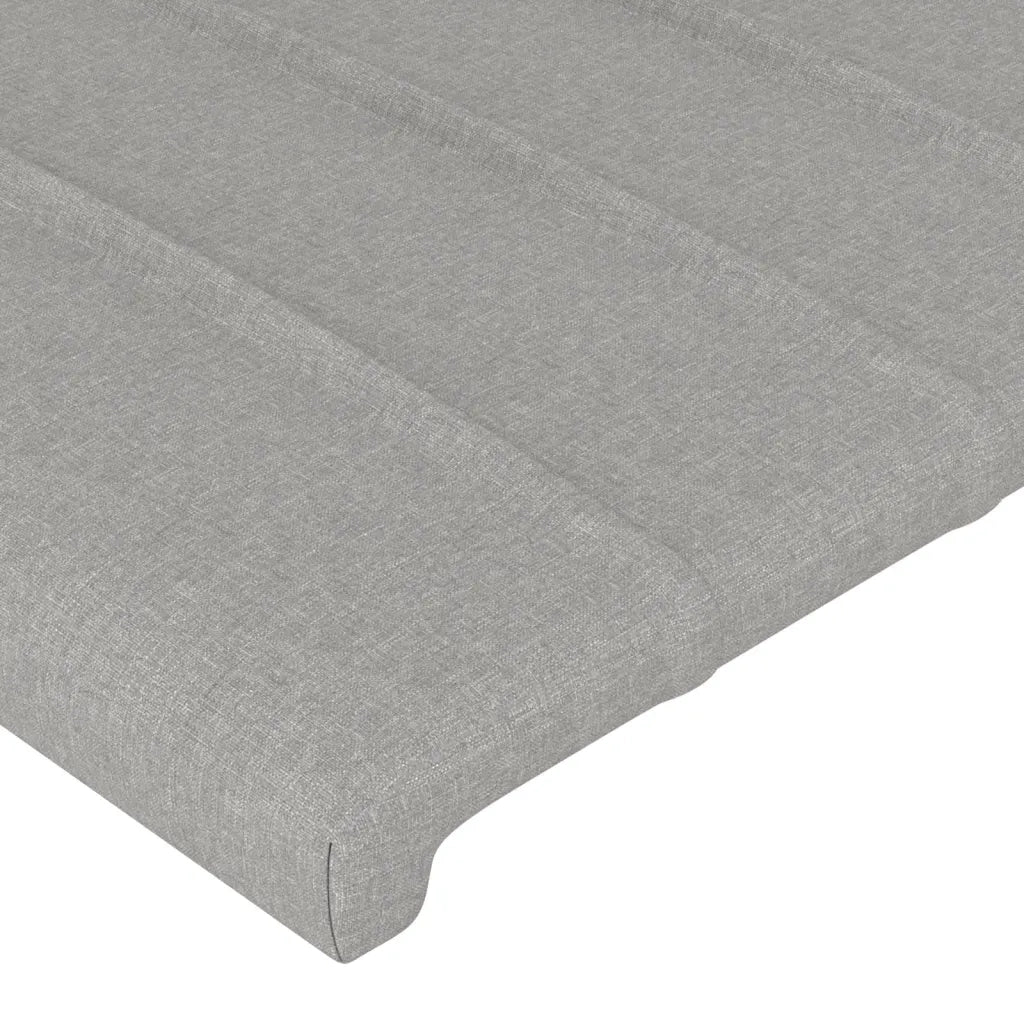 Testiera a LED-Testata con LED Grigio Chiaro 163x16x118/128 cm in Tessuto 696847