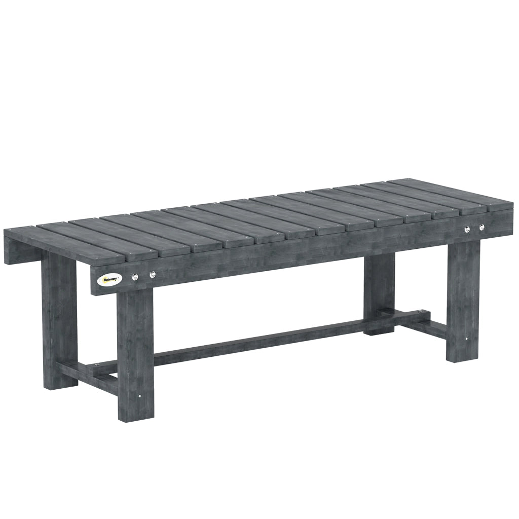 Panchina da Giardino 2 Posti ¨C Xylo ¨C Legno Abete Grigio 110x38x35cm