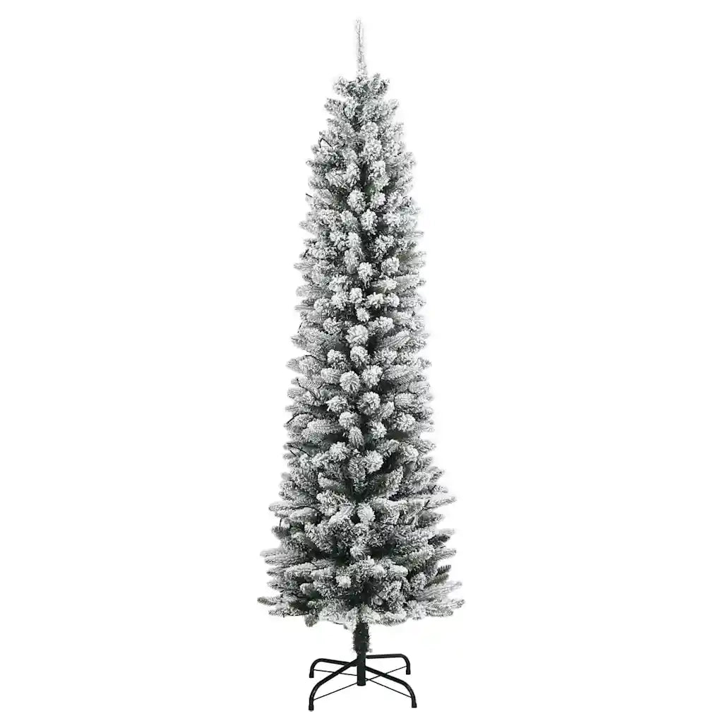 Albero di Natale Artificiale con 300 LED e Neve Floccata 210 cm 3315771