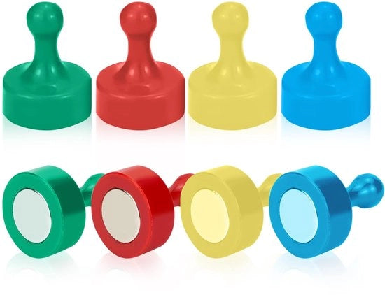 Pannello magnetico autoadesivo - Magnetici forti - Magnetici per pannello magnetico - Pannello da appunti - Design compatto - 8 pezzi in diverse colori
